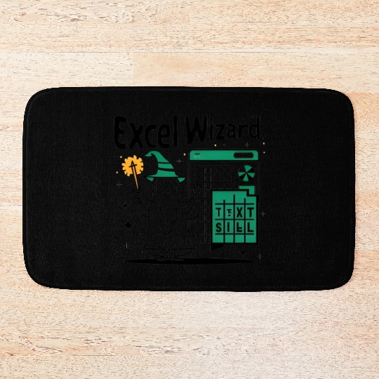 excel wizard funny accountant and bookkeeper gift Bath Mats