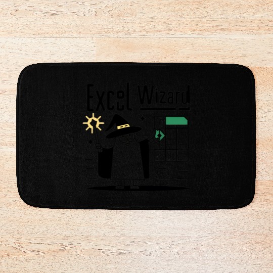 excel wizard funny accountant bookkeepers gift Bath Mats