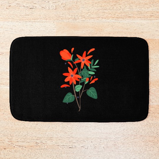 Flowers spring Bath Mats