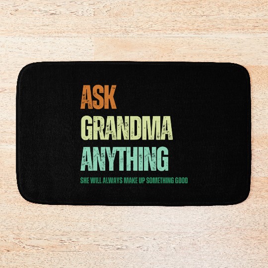 Ask Grandma anything Vintage - Funny Retro Bath Mats