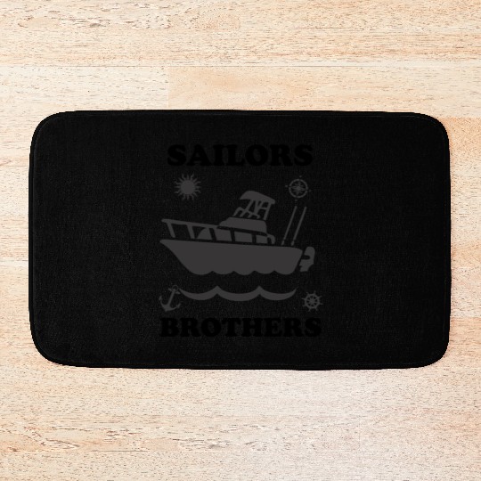 sailors brothers quote tuna fishers yacht summer Bath Mats