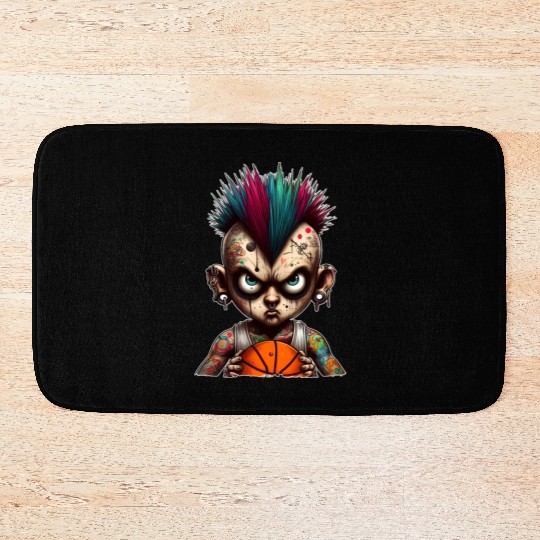 Punk Basketball Bath Mats