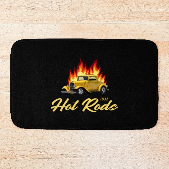 1932 VINTAGE HOT ROD CAR Bath Mats