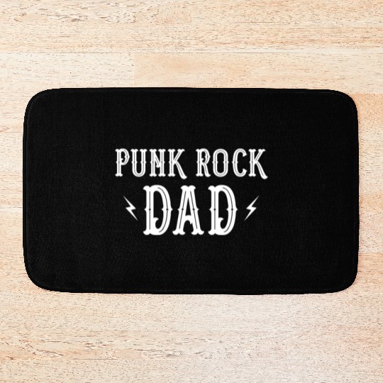 Punk Rock Dad Tattoos Punker Rocker Ska Bath Mats