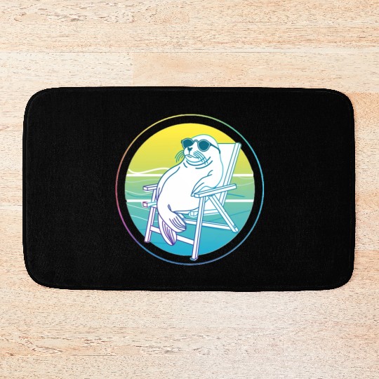 Neon Seal in Beach Chair Bath Mats