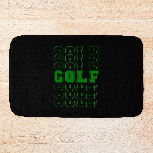 Golf Sport Multi Word Style Bath Mats