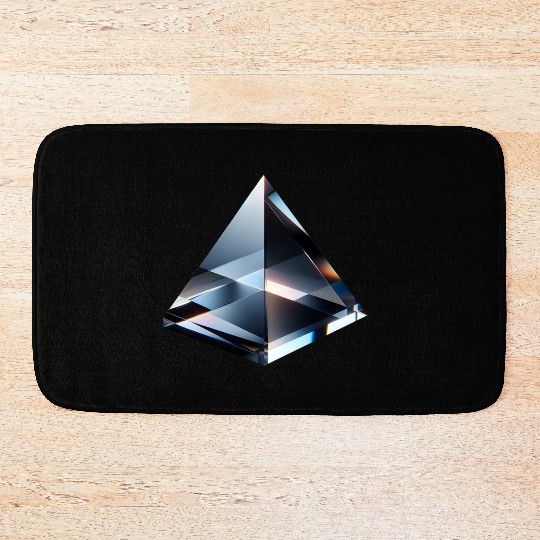 Reflective Glass Pyramid Bath Mats