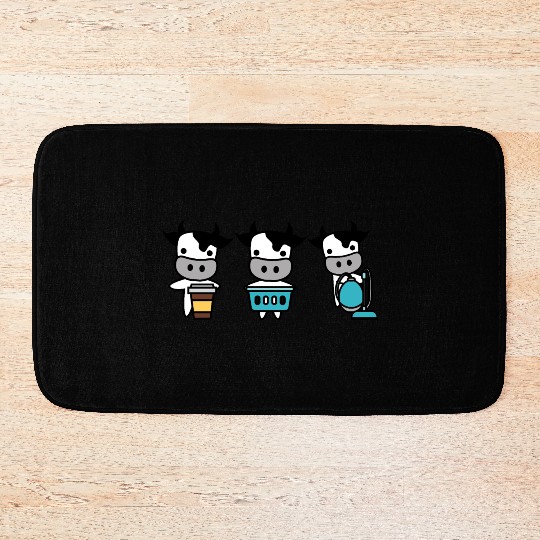 Coffee, Laundry, Vacuum - Cow Chores - Daily Plan Bath Mats