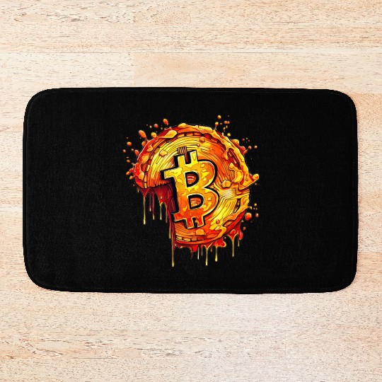 Bitcoin Pizza Day Funny Crypto Currency Trading Bath Mats