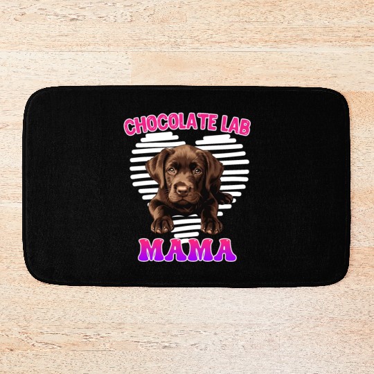 Labrador Retriever CHOCOLATE LAB MOM Labrador Bath Mats