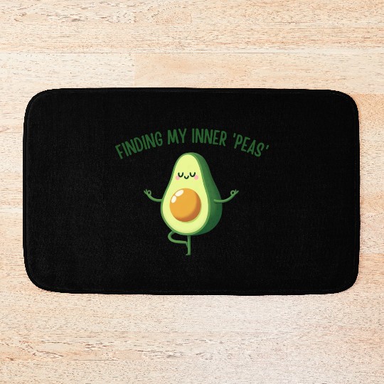 Avocado Yoga - Finding My Inner 'Peas' Design Bath Mats
