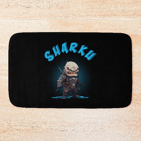 Chibi Sharku Warrior Bath Mats