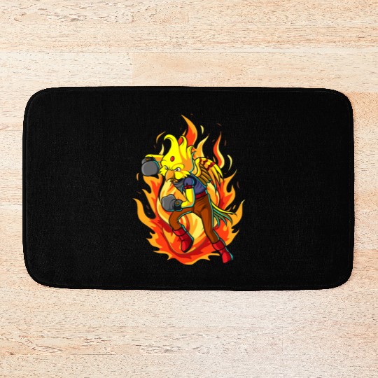 The Boxing Bird of Paradise Bath Mats