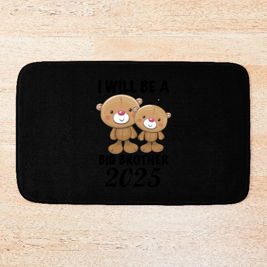 I'm Going To Be A Big Brother 2025 Teddy Bear Bath Mats