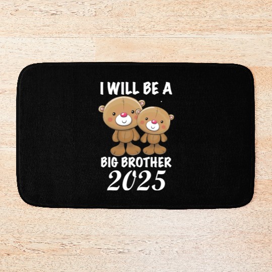 I'm Going To Be A Big Brother 2025 Teddy Bear Bath Mats