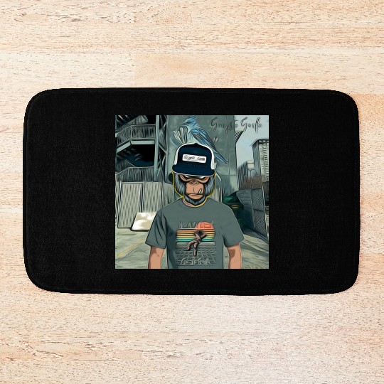Gangsta Gorilla-Silverback Swanson Gorilla Wear Bath Mats