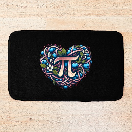 Blueberry Pi Day Bath Mats