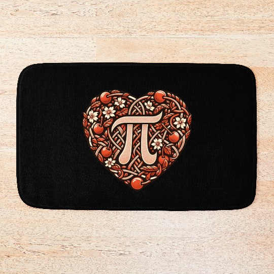 Cherry PI Day Bath Mats