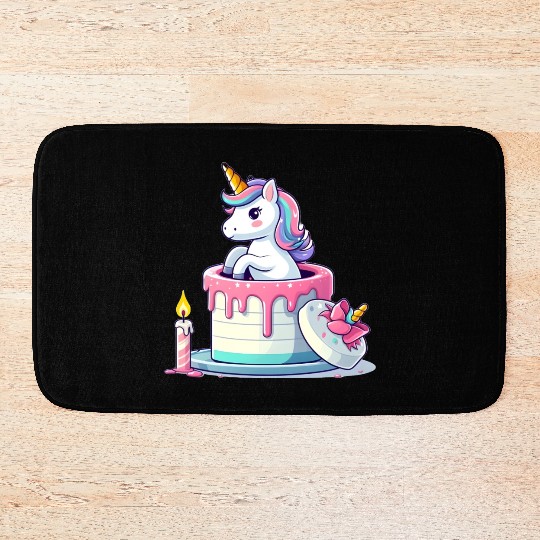 Unicorn Cake Surprise Bath Mats