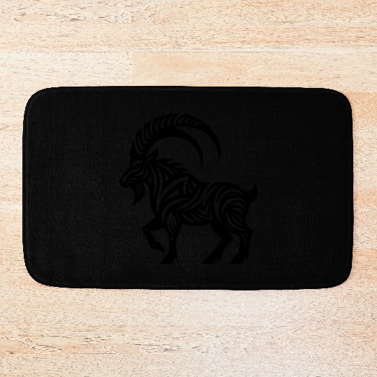 Capricorn Tattoo Style Bath Mats