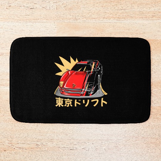 japanese sports car jdm anime Bath Mats