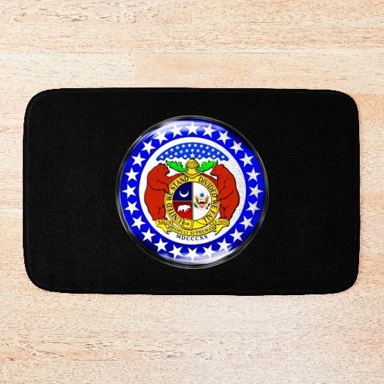Re-Imagined Missouri State Seal in Glass Bubble Bath Mats