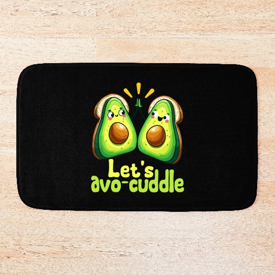 Let's Avo-Cuddle Cute Avocado Love Bath Mats