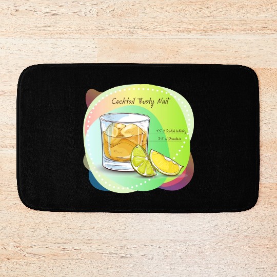 Cocktail Rusty Nail Recipe Scotch Whisky Drambuie Bath Mats