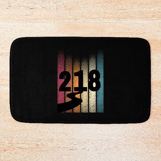 218 Area Code Retro Minnesota Duluth Bath Mats