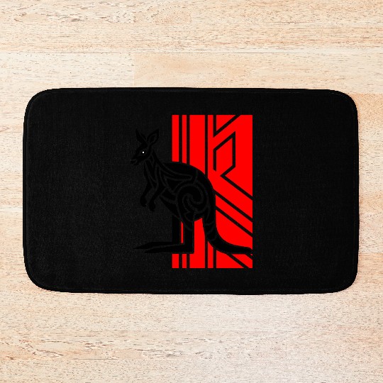Kangaroo Vector Design 3 Colors Bath Mats