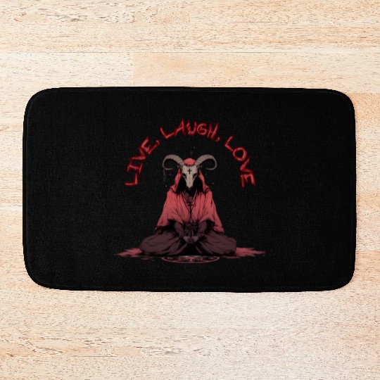 Live, Laugh, Love Baphomet Bath Mats