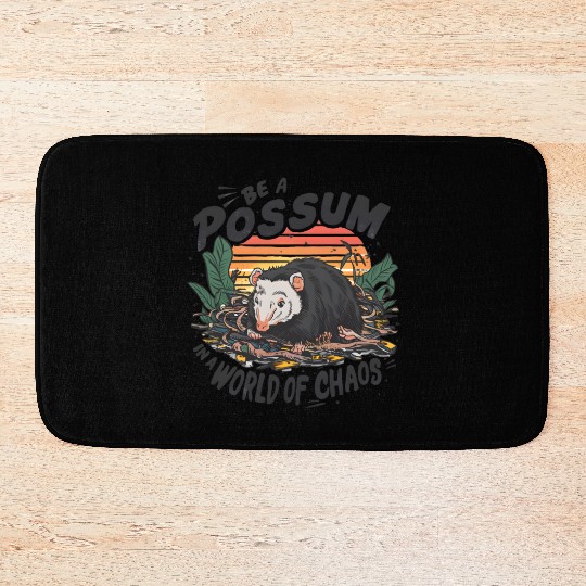 Be a Possum in a world of chaos Street Cats Squad Bath Mats