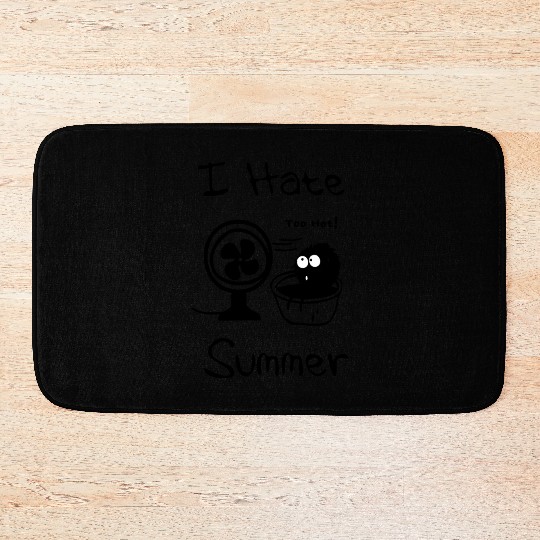 I hate summer typography creative design Bath Mats