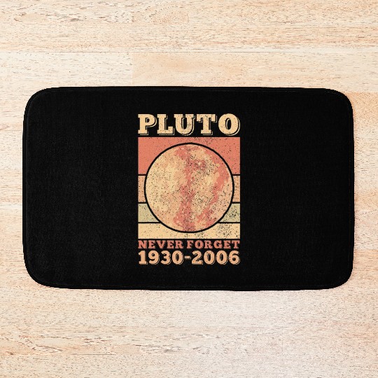 Pluto Never Forget Space Science Astronomy Bath Mats