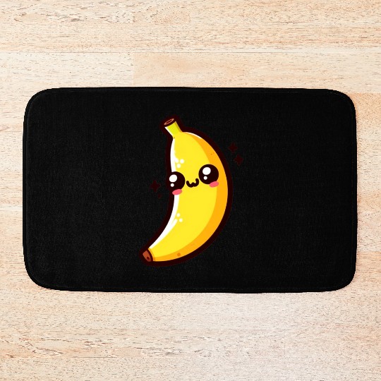 Yelow banana sweet Bath Mats