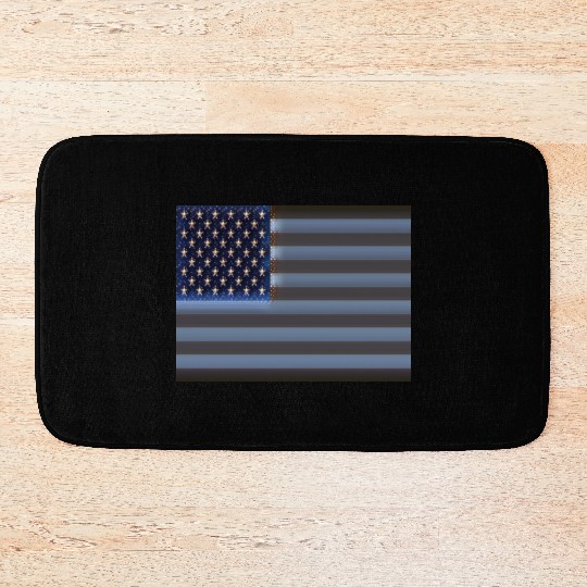 USA Flag with Space Stars & Stripes design Bath Mats