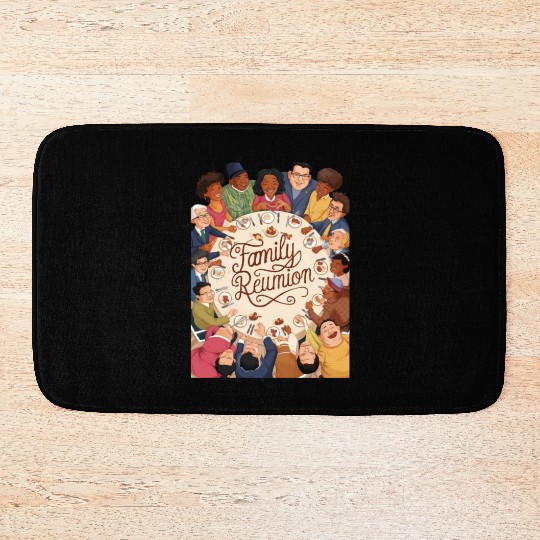 Joyous Family Reunion Feast Bath Mats