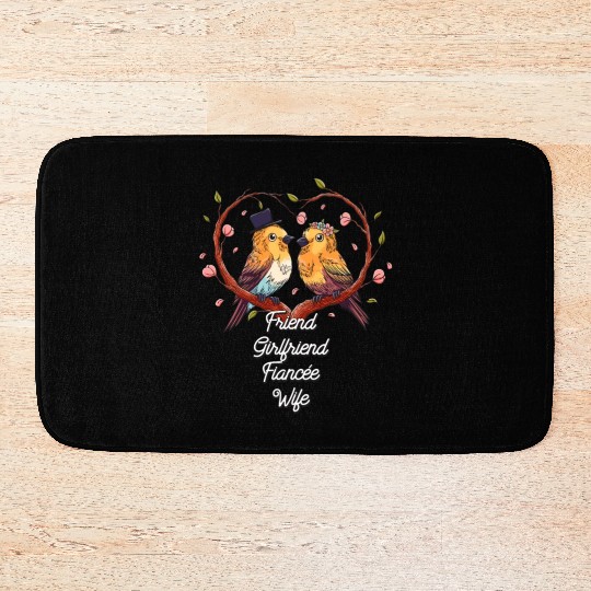 Friend Girlfriend Fiancee Wife Fiance Wedding Bath Mats