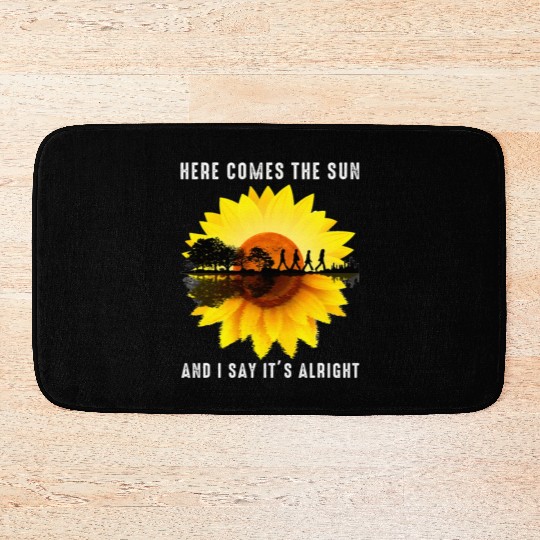 Here Comes The Sun And I Say It s Alright Guitar Bath Mats