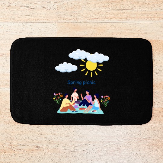 Spring picnic 1 Bath Mats
