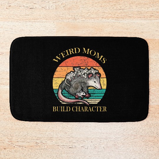 Weird Moms Build Character Opossum Bath Mats