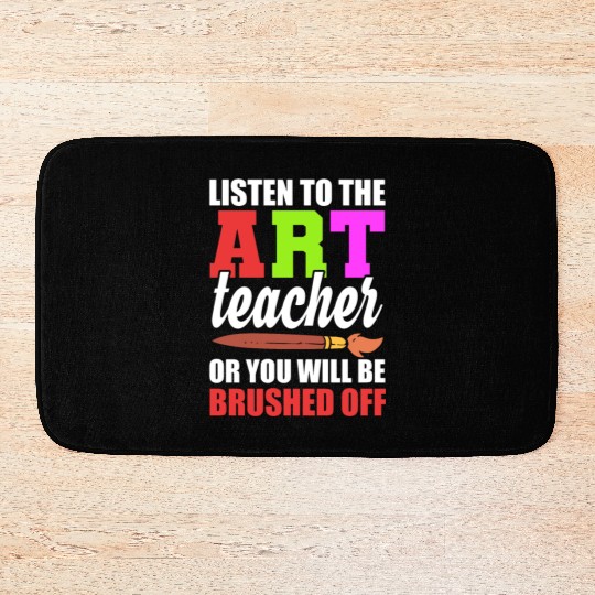Funny Art Teacher Art Critic Bath Mats