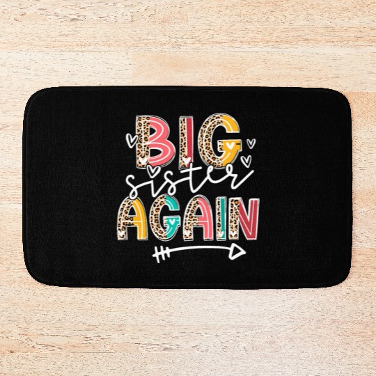 Big Sister Again Soon To Be Sis Announcement Bath Mats