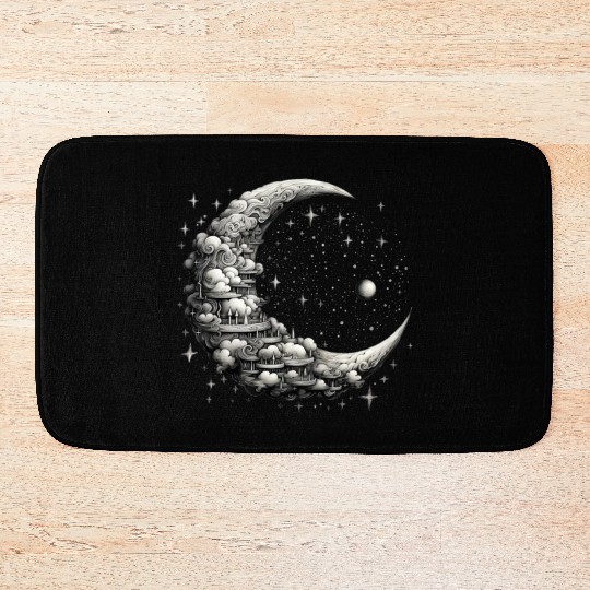 Cool Full Moon - Solar Eclipse, Moon Phases Total Bath Mats