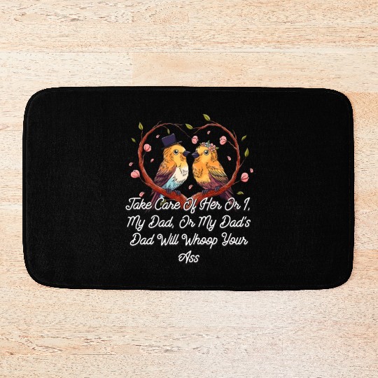 Take Care of Her Wedding Funny Brother Bridal Bath Mats