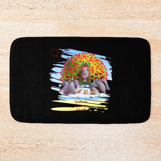 Unique Creative Cute Q Alphabet Quince Queen Quail Bath Mats