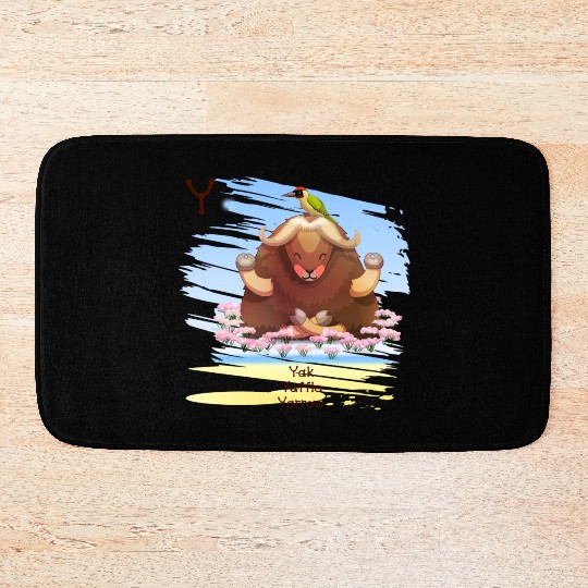 Unique Creative Cute Y Alphabet Yak Yaffle Yarrow Bath Mats