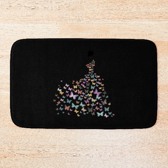 Colorful Butterfly Elegant for All Seasons Bath Mats