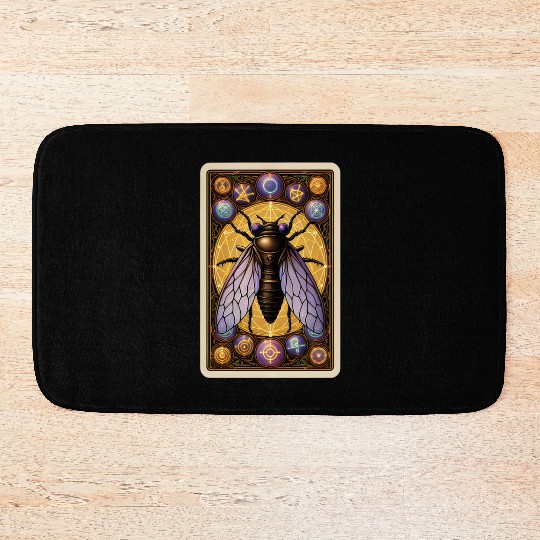 CICADA INVASION 2024 TAROT CARD, CICADAGEDDON 2024 Bath Mats