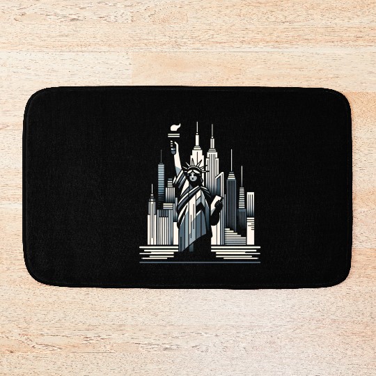 Statue of Liberty Embrace Bath Mats